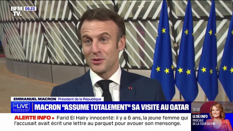 Emmanuel Macron « assume totalement » son déplacement au Qatar