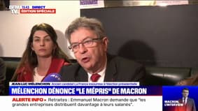 Jean-Luc Mélenchon dénonce "le mépris" et "l'arrogance" d'Emmanuel Macron 