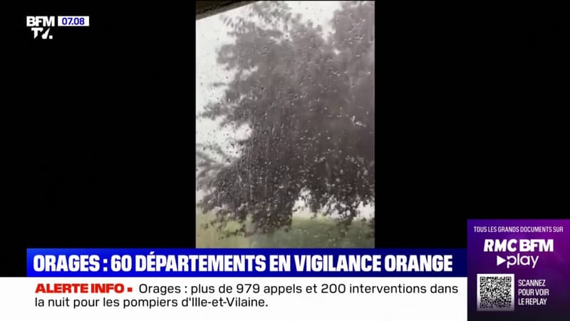 Orages: 60 départements placés en vigilance orange