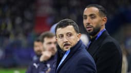 Pablo Longoria et Medhi Benatia pendant un match de l'OM, le 13 janvier 2026