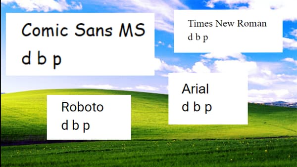 La Comic Sans MS n'est pas symétrique, ce qui la rendrait plus lisible pour les dyslexiques