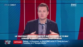 Guillaume Rozier, fondateur du site covidtracker.fr et de "Vite Ma Dose !" présente le nouveau concept Chronodose pour trouver un créneau de vaccination libre: "Il est dommage que des doses dorment dans des congélateurs à cause de créneaux non-pourvus"