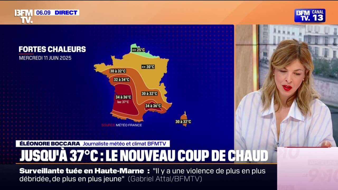 Fortes chaleurs: jusqu'à 37°C dans le sud-ouest de la France sont ...