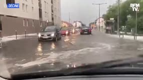 La pluie et la grêle causent des inondations dans la région de Lyon