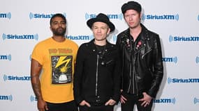 Dave Baksh, Deryck Whibley et Jason McCaslin du groupe Sum 41, le 28 mai 2019 à New York.