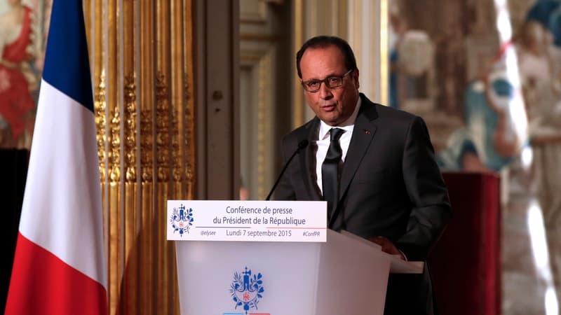 François Hollande lors de sa conférence de presse le 7 septembre 2015