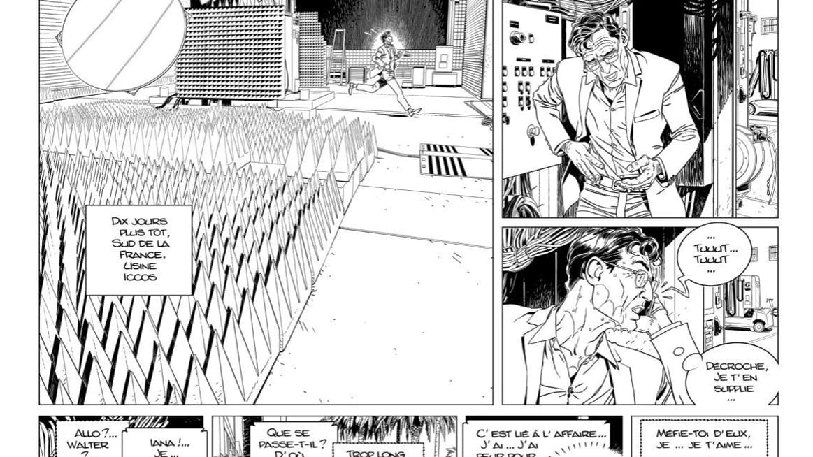Première planche du prochain album de Largo Winch, "La Frontière de la Nuit"