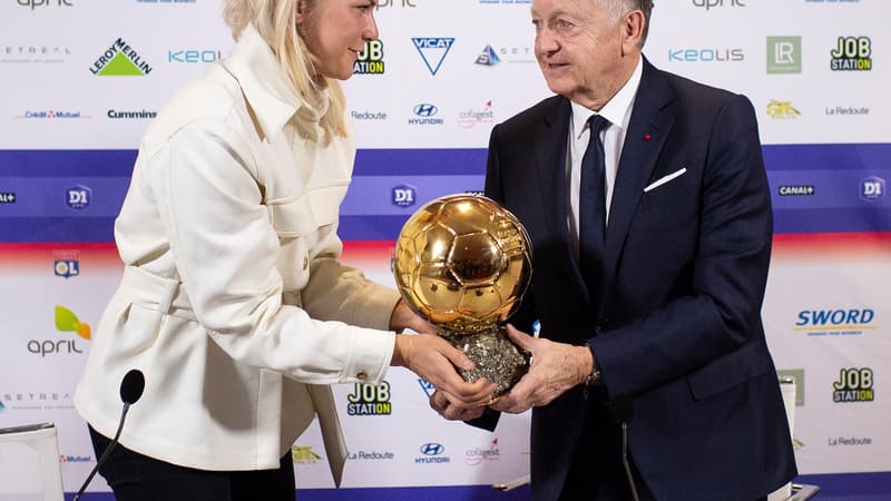 Ada Hegerberg et Jean-Michel Aulas