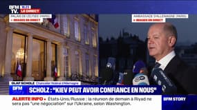 Olaf Scholz: "Nous sommes prêts à dépenser au moins 2% de notre PIB (...) pour l'avenir de la défense de l'Europe" 