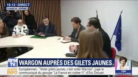 Emmanuelle Wargon rencontre une délégation de gilets jaunes à Chabeuil dans la Drôme