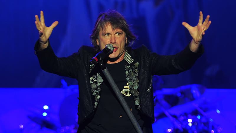 Le chanteur d'Iron Maiden, Bruce Dickinson, le 2 octobre 2013 au Chili.