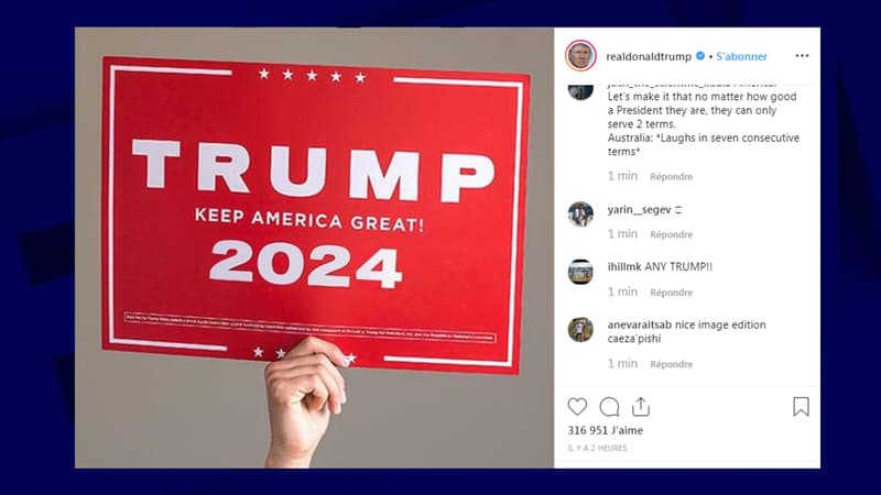 L'affiche de campagne "Trump 2024"