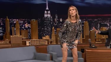 Céline Dion sur le plateau de Jimmy Fallon, le 21 juillet 2016.