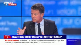 Pour Manuel Valls, "il faut reconstruire totalement" Marseille et "une solidarité pour construire de la mixité sociale"