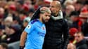 Sergio Aguero et Pep Guardiola. 