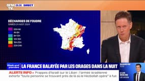 Orages: 22.000 impacts de foudre recensés dans la nuit 