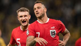 L'attaquant de l'Autriche Marko Arnautovic 