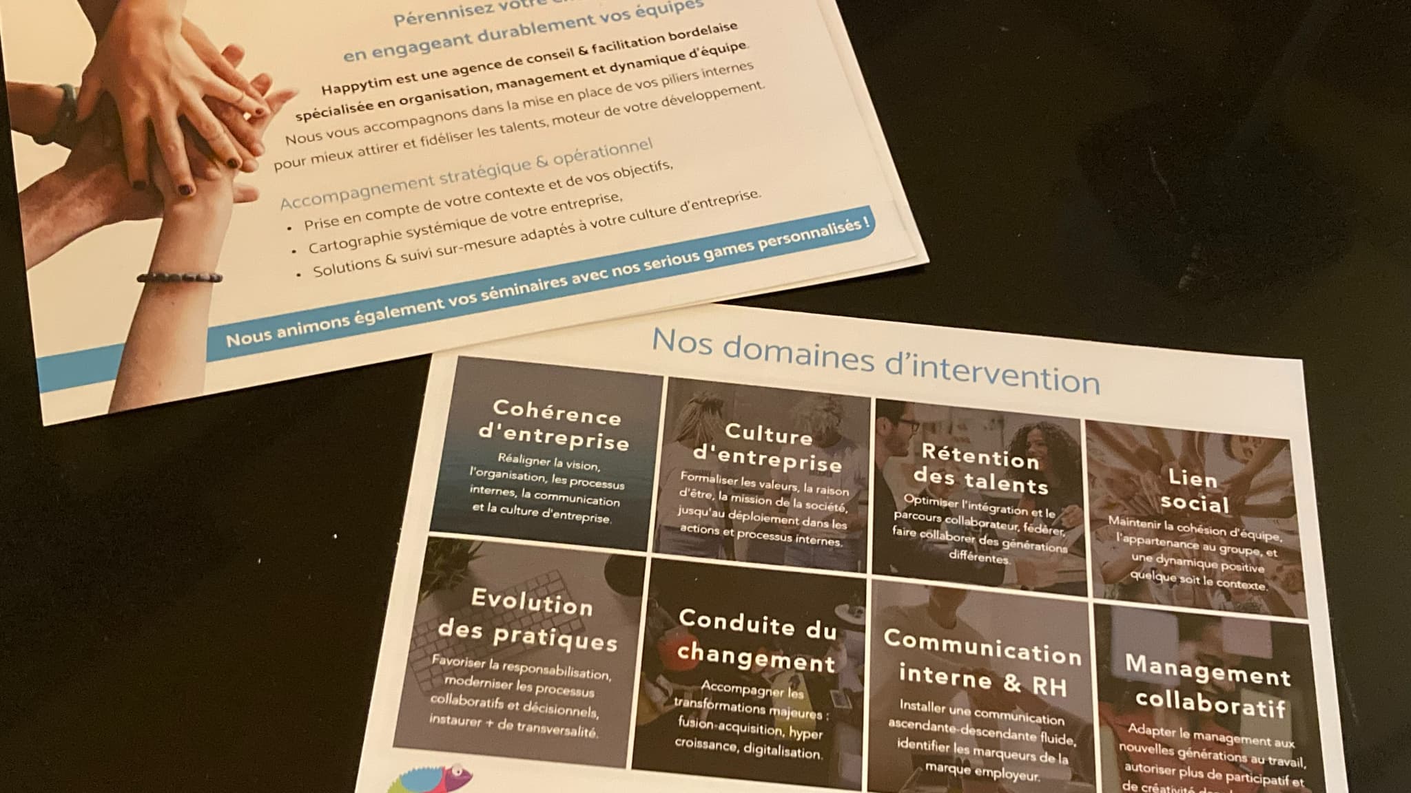 Happytim s’inscrit dans une démarche RSE en améliorant les pratiques managériales et la collaboration interne. Happytim s’inscrit dans une démarche RSE en améliorant les pratiques managériales et la collaboration interne.