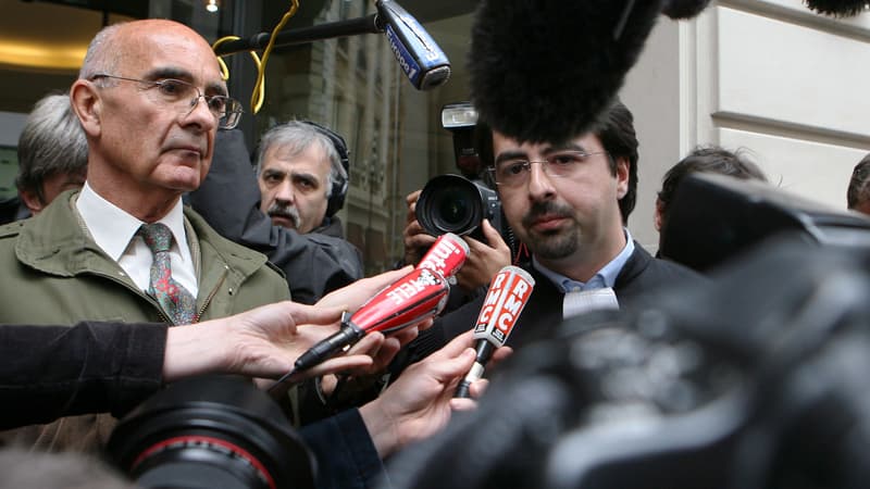 Le général Rondot et son avocat en 2006.