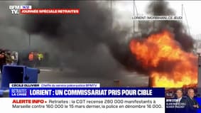 Un commissariat de Lorient pris pour cible par des manifestants