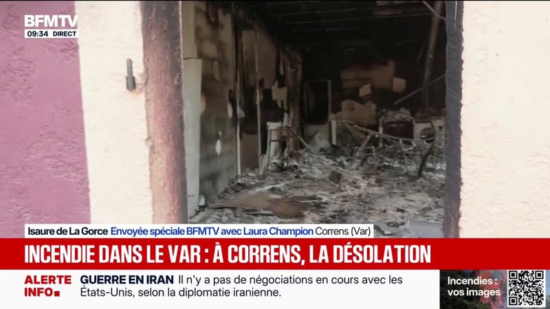 Incendie dans le Var: les images des dégâts dans le village de Correns, touché par les flammes