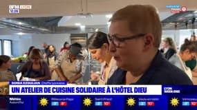 Lyon: un atelier de cuisine solidaire à l'Hôtel Dieu