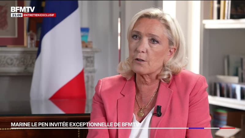 Marine Le Pen dénonce "l'hypocrisie" des membres du camp présidentiel qui appellent à "un cordon sanitaire" contre La France insoumise
