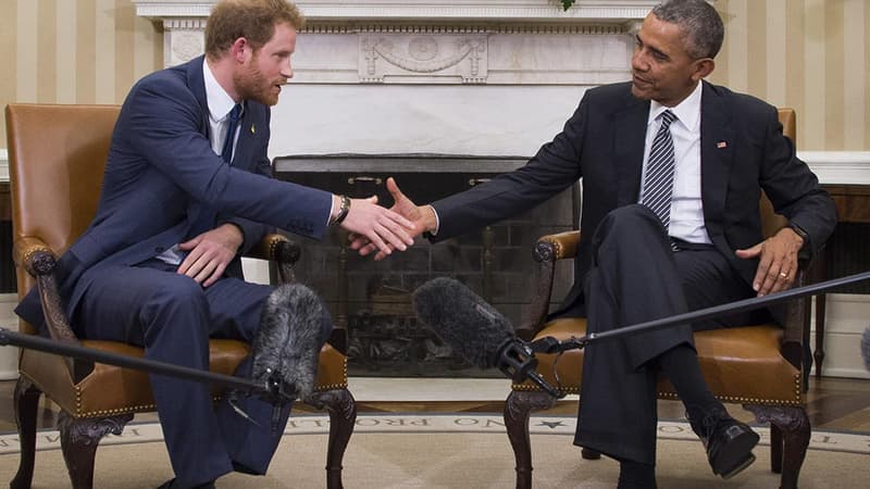 Le prince Harry et Barack Obama à la Maison-Blanche en 2015.