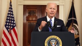 Le président des Etats-Unis Joe Biden réagit à la décision de la Cour suprême de révoquer le droit à l'avortement, à Washington, le 24 juin 2022