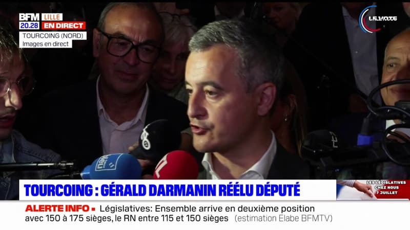 Tourcoing: Gérald Darmanin, réélu député, revient sur les résultats des élections législatives