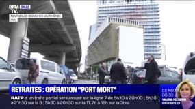 Réforme des retraites: le port de Marseille totalement à l'arrêt après une opération "port mort"