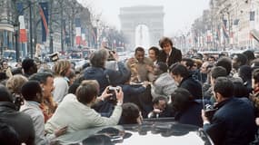 Pelé lors de sa visite à Paris en 1971