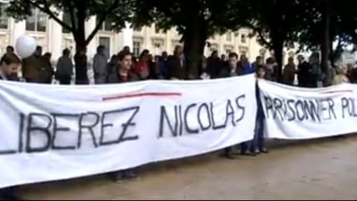 Manifestation de soutien à Nicolas Buss, le 23 juin 2013 à Paris.
