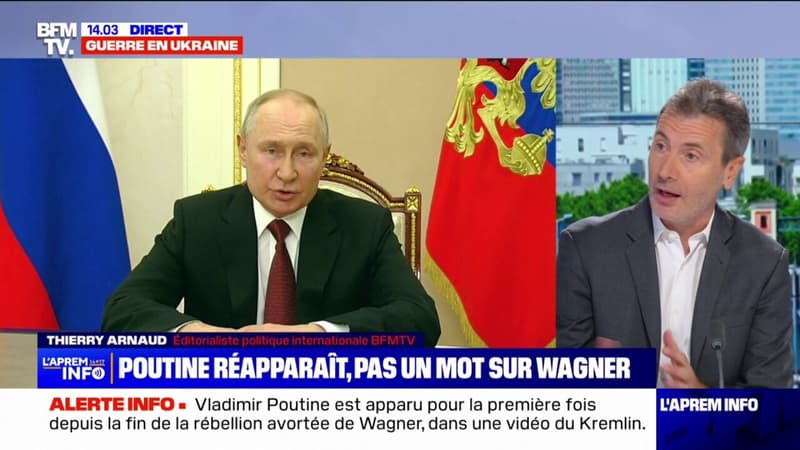 Vladimir réapparaît à la télévision sans parler de la rébellion avortée de Wagner