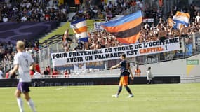 Les supporters de Montpellier lors du déplacement à Toulouse, le 2 octobre 2022.