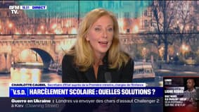 Harcèlement scolaire : la secrétaire d'État chargée de l'Enfance, Charlotte Caubel, interpelle "à la manifestation pour dire que ce n'est pas acceptable"