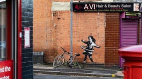 Une oeuvre de Banksy sur les murs de Nottingham.