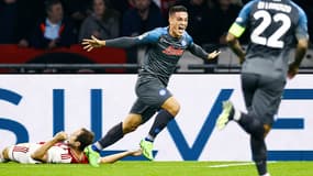 Giacomo Raspadori après son doublé lors de Ajax-Naples, le 4 octobre 2022