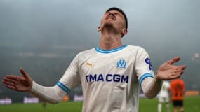 Quentin Merlin lors du match entre le Shakhtar et l'OM en Ligue Europa, le 15 février 2024.