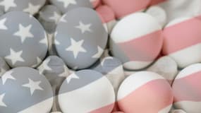 Oeufs et drapeau américain