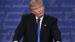 Donald Trump lors du premier débat présidentiel face à Hillary Clinton, à l'université Hofstra près de New York, le 26 septembre 2016.