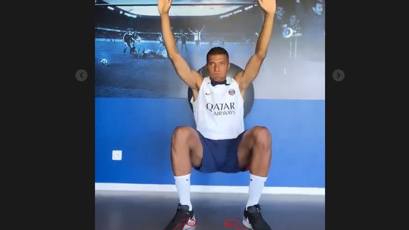 Des exercices pour la reprise de Kylian Mbappé Des exercices pour la reprise de Kylian Mbappé