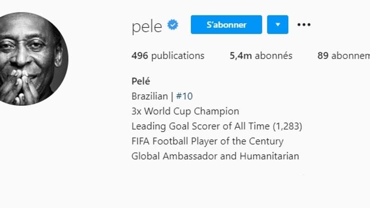 La nouvelle biographie Instagram de Pelé La nouvelle biographie Instagram de Pelé