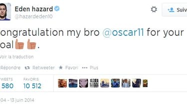 Lors du match d'ouverture du Mondial opposant le Brésil à la Croatie, un tweet a été partagé plus de 14.000 de fois.