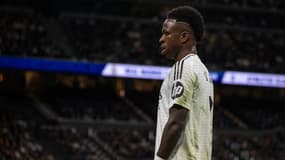 L'attaquant du Real Madrid Vinicius en Liga, 20 avril 2025