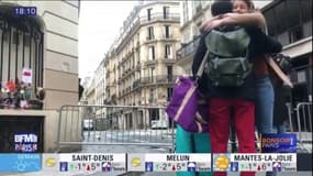 Explosion rue de Trévise: les habitants touchés viennent chercher leurs affaires 