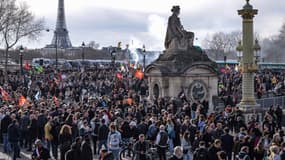 Place de la Concorde le 16 mars, à Paris