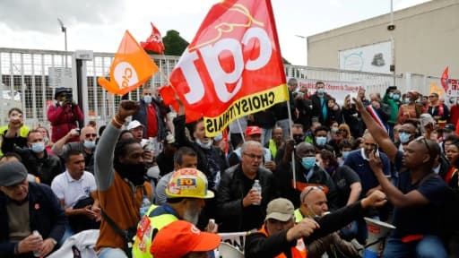 Manifestation pour sauver l'usine Renault promise à la fermeture, le 6 juin 2020 à Choisy-le-Roi (Val-de-Marne)
