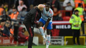 Paul Pogba s'est blessé lors de Liverpool-Manchester United, le 19 avril 2022