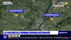 Rhône: la voiture de l'homme disparu retrouvée dans le secteur de Mornant